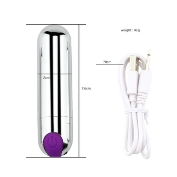 Mini Glont Vibrator USB Reîncărcabilă 10 Viteza de G-spot Stimulator Clitoris Analsex Penis artificial Vibratoare Masaj Adult Jucarii Sexuale pentru Femei