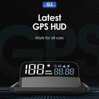 G3 Auto HUD km/h MPH GPS Vitezometrul Avertizare depășire viteză Oboseala Memento Metru Altitudine Head Up Display