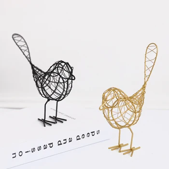 1BUC Pasăre de Fier Figurine Abstracte Bird Miniaturi de Epocă Figurina Animal Home Decor Creativ Cadou Suveniruri Cameră Decor 723