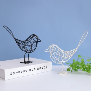 1BUC Pasăre de Fier Figurine Abstracte Bird Miniaturi de Epocă Figurina Animal Home Decor Creativ Cadou Suveniruri Cameră Decor