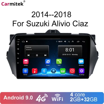 Masina a juca DSP 4G+64G Android 9.0 wifi 4G 2.5 D 9 inch ecran tactil complet pentru SUZUKI Alivio CIAZ-2018 de navigare gps player