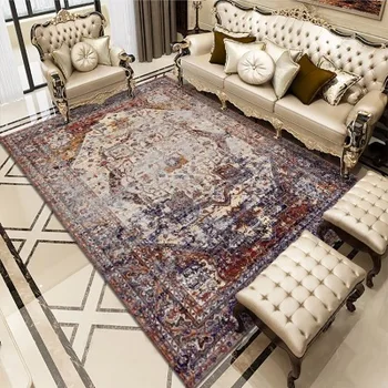 Covor persan canapea pătură lavabil camera de zi dormitor ceai de masă covor persan stil de cristal catifea imprimată covor