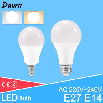 LED E27 E14 Bec Lampi AC220V 240V Înaltă Luminozitate Bec de 24W 18W 20W 15W 9W 12W 3W LED 5W E14 Alb Cald Alb Rece
