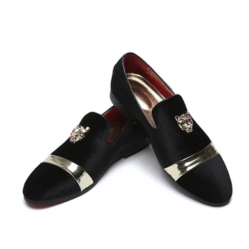 De lux, Aur, Metal Decor de Pantofi Elegant Mocasini Barbati Casual Haimana Plus Dimensiune Plat Partid Rochie de Club Pantofi ST359