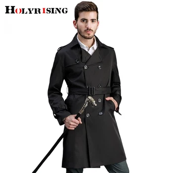 Holyrising trench barbati lungă haina plus dimensiune 7XL 8XL 9XL sacou la două rânduri manteau homme mens Hanorac 18936-5