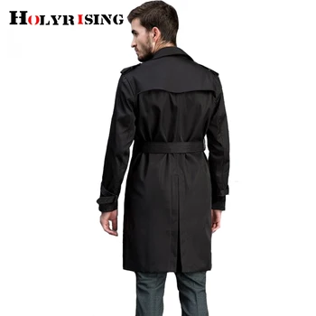 Holyrising trench barbati lungă haina plus dimensiune 7XL 8XL 9XL sacou la două rânduri manteau homme mens Hanorac 18936-5
