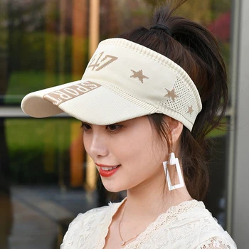 Femei de moda de Vară Gol Pălărie de Top Pentagrama Model Kintting șapcă de Baseball palarie de Soare Sport Scrisoare