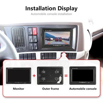 Jansite 7 inch Monitor Auto TFT LCD Monitor de Securitate Sistem de asistență de Parcare Camion de Rezervă din Spate Vedere aparat de Fotografiat Viziune de Noapte