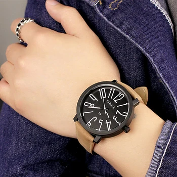 Ceasuri Barbati 2020 YAZOLE Brand de Top Sport Cuarț Ceas Piele Watchband Negru Roud Cadran Ceas montre homme
