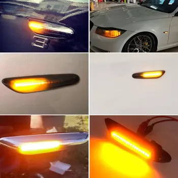 2 buc Led-uri Dinamice de poziție Laterală Turn Semnal de Lumină Secvențială Lumina de Semnalizare Pentru BMW E90 E91 E92 E93 E87 E82 E46 E81, E60 Erori