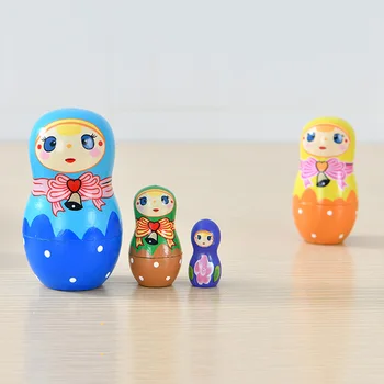 1 Set De Păpuși Cuiburi De Culoare Pictate Rusești Matrioșka Artizanat Lucrate Manual Păpuși Cuiburi Rusă Jucărie Copil Fata Papusa Cadouri
