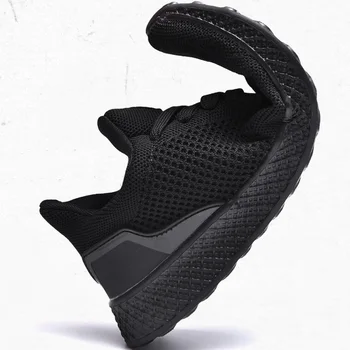 Ultra-ușor, Pantofi de Alergare pentru Bărbați Respirabil Mesh Mens Formatori Casual, Toate Metch Negru Gri Adidasi Plus Dimensiune Atletism Sport 7416