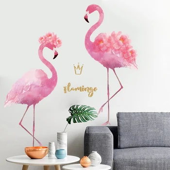 Flamingo roz Autocolante de Perete DIY Păsări Animale Decalcomanii de Perete pentru Camere de Copii Dormitor Copil Pepinieră Decor Acasă