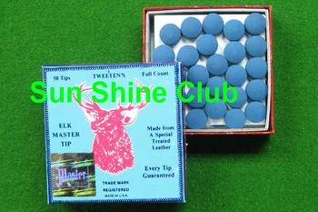 Transport gratuit 10buc/lot Original ELAN Mater Snooker Cue Sfaturi 10mm 11mm din piele Albastru Snooker sfaturi Biliard Snooker Accesorii 74288