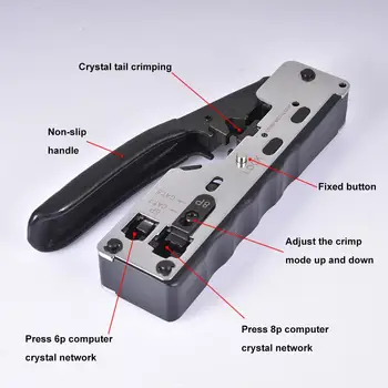 Rețea de Cristal Sertizare Clește Multifuncțional de Oțel Grele Instrumente de Sertizare, cu un Cap de Asamblare Tester de Cablu Instrumente de Reparare 7446