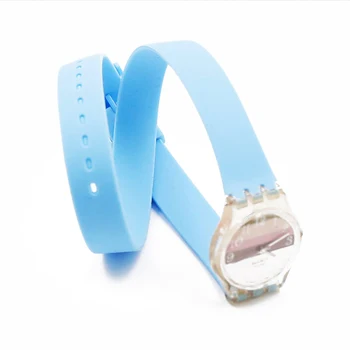 Accesorii ceas pentru copii curea silicon pentru Swatch 12mm femei curele de ceas în jurul valorii de încheietura mâinii lungi de cauciuc sport curea