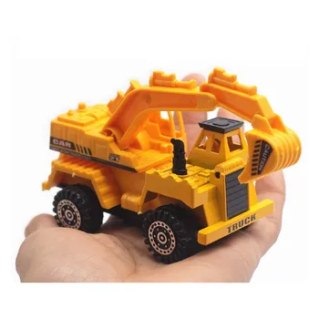 6Pcs 4buc Scara 1:64 Aliaj ABS Inginerie Camion de Jucărie Model de Masina Set de Alunecare Mișcare în Comun Excavator Stivuitoare Role pentru Copii Jucarii