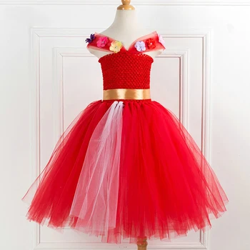 Fată Prințesă Roșu Elena Copii Dress up Cosplay Costum fără Mâneci Deluxe Rosu Copii Petrecere de Halloween Fantezie Elena Rochie