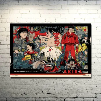 Akira Roșu Combaterea Anime Film Arta de Mătase Poster de Imprimare 13x20 24x36 Cm Imagini pentru Decor Perete 004