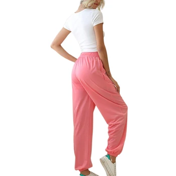 Noi Femeile Pantaloni De Yoga De Vară Sport Fitness Lady Solid Pantaloni Lungi De Sport Acasă Exercițiu De Yoga Purta Talie Mare Libertate În 2020