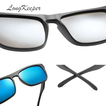 LongKeeper Copii Square Polarizat ochelari de Soare Copii din Silicon Sigur TR90 Ochelari de Soare Fete Baieti UV400 Acoperire Oglinda Gafas de sol