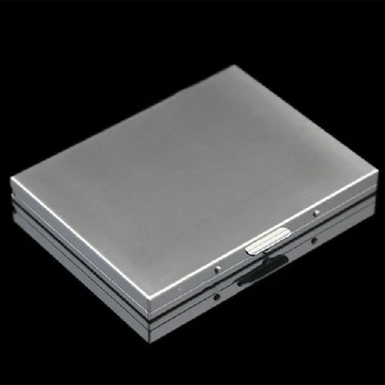 De argint din Oțel Inoxidabil Extra Slim tabachera/ Cutie Metal Bărbați Femei Țigară Caz Ultra-subțire din Oțel Inoxidabil Periat