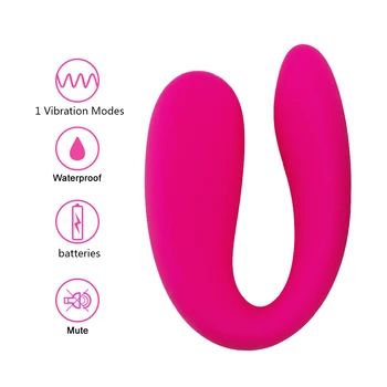 U Tip Vibrator pentru Femei Impermeabil G-Spot Anal Pizde Vibrator Stimulator Clitoridian Adult Jucărie Sexuală pentru Femei Cuplu Sex-Shop