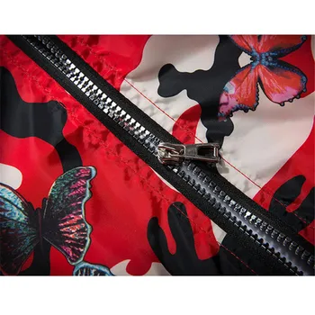 Floare fluture de imprimare cuplu jacheta 2020 primavara toamna om nou și femei de moda roșu impermeabil în aer liber subțire cu glugă haina LD1264