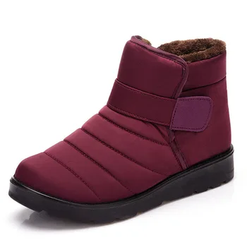 Noua Moda Pentru Femei Cizme Pentru Femei De Înaltă Calitate Rezistent La Apa Glezna Cizme De Zapada Pantofi Cald Blana De Pluș Cârlig & Bucla De Pantofi De Iarna