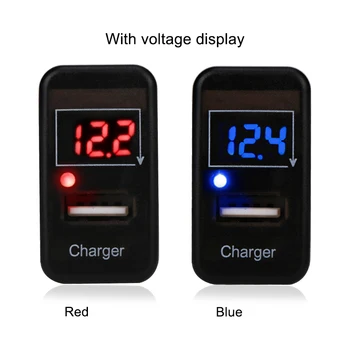2 In 1 Voltmetru Auto Port USB 5V 2.1 UN tablou de Bord de Telefon Incarcator Auto Rosu Albastru cu LED Tensiune Metru Tester Indicator pentru Toyota Vigo