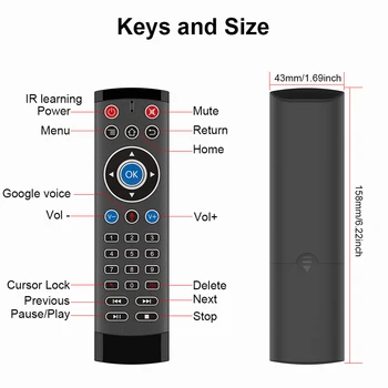 2.4 G Wireless Air Mouse-ul Pro Control Voce de uz Casnic Giroscop de la Distanță T1 Vizionarea TV Accesorii pentru Android TV Box 770