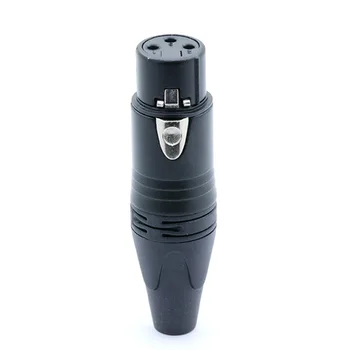 4sets 3pin mufa XLR de sex masculin + feminin conector pentru Microfon/MICROFON, cu Montare pe Panou+sârmă de lipit, Coajă de Metal +Cupru de Contact