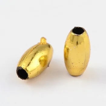 500pcs de Aur Plastic Acrilic Orez Margele pentru Bijuterii Accesorii Distanțier Gaura Margele Pentru Bijuterii a Face provizii de perles 8x4mm F70