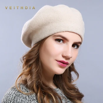 VEITHDIA Pălărie de Iarnă Berete 2019 Noi Lână Cașmir Femei Calde de Brand Casual, de Înaltă Calitate Femei Vogue Pălării Tricotate Pentru Fete Capac