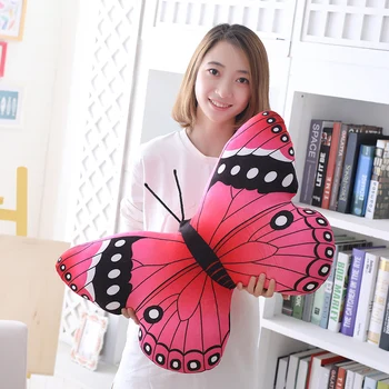 Fluture colorat de pluș umplute pernă canapea moale perna de spate acasă decorare camera fluture jucării de pluș copii fete jucărie cadou