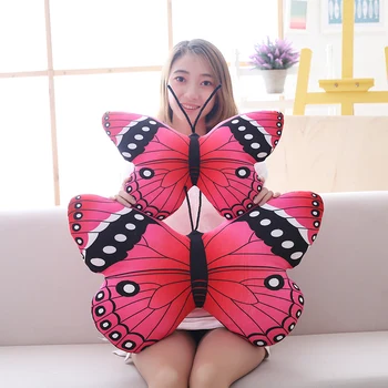 Fluture colorat de pluș umplute pernă canapea moale perna de spate acasă decorare camera fluture jucării de pluș copii fete jucărie cadou