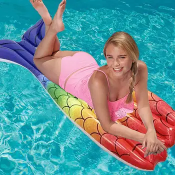 Piscina Gonflabila Float Hamac Coada De Sirena Plutitoare Rând Pentru Copii, Adulți Ușor Să Se Spele Și Curate, Ușor De Transportat