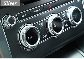 Argintiu/Rosu/Albastru Culori Se Potrivesc Pentru Land Rover Range Rover Sport, Vogue-17 Aer Condiționat Butoane Audio Cerc Tăiați Piesele Din Aliaj De