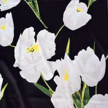 De vânzare la cald 2016 noua moda pictură digitală flori tesatura satin pentru rochie moale, netedă ț ua metru de pânză luminoase DIY