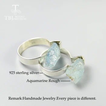 TBJ,2020 nou handmade acvamarin Inel elegant design naturale piatră prețioasă de bijuterii de argint 925 pentru femei inel de bijuterii piatra