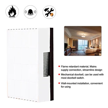 Montat pe perete cu Fir Doorbell Premium Ignifug ABS Shell Mecanice Soneria Poate Fi Folosit Cu cele Mai Sonerie Întrerupător