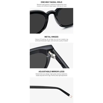 HEPIDEM Noi Acetat Rotund ochelari de Soare Barbati Blând de Brand Designer de Ochelari de Soare pentru Femei Oglindă UV400 gm Petru cel Negru