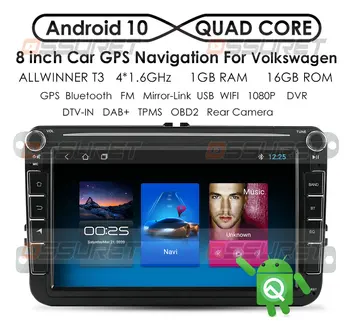 2 din Android 10 aparate de Radio Auto GPS Multimedia Player Pentru VW/Volkswagen/Golf/Passat/b7/b6/Skoda/Seat/Octavia/Polo/Tiguan Navigare