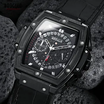 BAOGELA cuarț moda pentru bărbați ceasuri de marcă casual luminos om rezistent la apă ceas barbat cronograf silicon oră