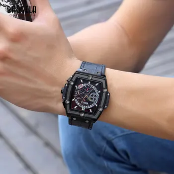 BAOGELA cuarț moda pentru bărbați ceasuri de marcă casual luminos om rezistent la apă ceas barbat cronograf silicon oră