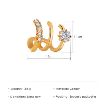 YEYULIN 1buc Ureche Bantă Frunze de Aur Non-Piercing Ureche Clipuri Fals Cartilajului Cercel Bijuterii pentru Femei, Bărbați Cercei Clip