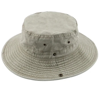 CAMOLAND Bumbac Boonie Hat Femei Barbati Vara UPF 50+ Pălării de Soare Barbati Bob Panama Capace de Pescuit Pălării de sex Feminin Spălat Plaja Hat