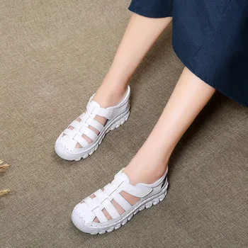 AARDIMI lucrate Manual din Piele Gladiator Sandale Pentru Femeie Sandale pentru Femei, Casual Solid Pantofi de Vara Sandalias Mujer