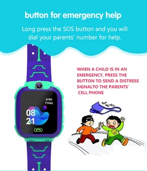 Battiphee Copii Smartwatch Q12 LBS Locație SIM Card Acceptat Copil Inteligent Uita-te la Copii SOS Call Tracker AntiLost SOS Cu Camera