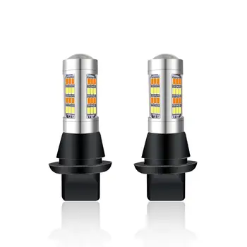 2 Buc LED-uri de culoare dublă semnalizare BA15S decodare anti-stroboscopic 1156 T20, lampă de semnal super-luminos lampă pentru circulație diurnă